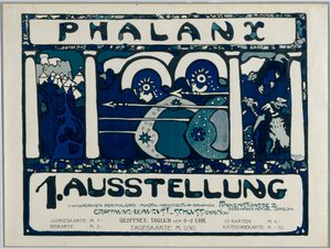 A Falanx első kiállításának plakátja alkotó: Wassily Kandinsky
