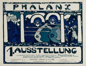 Plakát az 1. Falanx-kiállításhoz, 1901. alkotó: Wassily Kandinsky