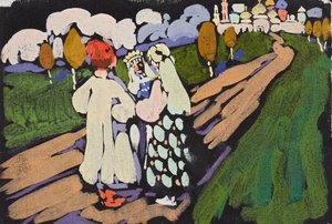 Orosz jelenet alkotó: Wassily Kandinsky
