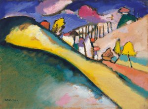 Tanulmány a tájhoz (Dünaberg) alkotó: Wassily Kandinsky