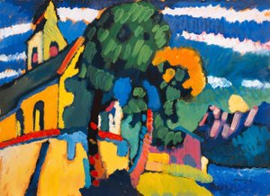 Falusi templom Riegsee-ben alkotó: Wassily Kandinsky