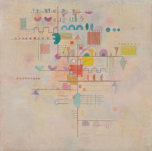Zarter Aufstieg (Kecses mászás). 1934 alkotó: Wassily Kandinsky