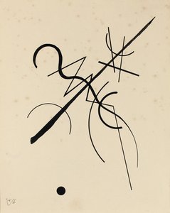 Rajz ponthoz és vonalhoz a felülethez alkotó: Wassily Kandinsky