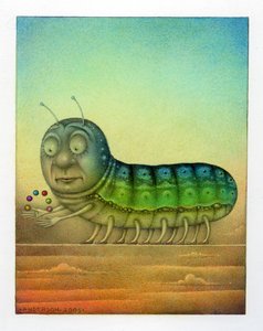 Zsonglőr hernyó, 2003 (vegyes technika, művészeti karton) alkotó: Wayne Anderson