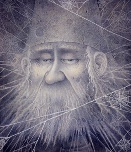 Merlin kővé változott, 2000 (vegyes technika) alkotó: Wayne Anderson