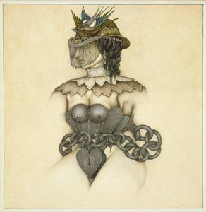 Victorian Bondage (ceruza és színes zsírkréta papíron)