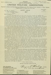 Wayne E. Wheeling, az Egyesült Jóléti Szövetség levele a kedves szomszédhoz, 1915. február 5 alkotó: Wayne E. Wheeling