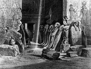 "Interior of Temple Apet, Karnack", 1881 alkotó: Weber M