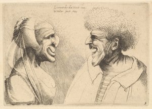 Egy torz pár egymással szemben, 1645. alkotó: Wenceslaus Hollar