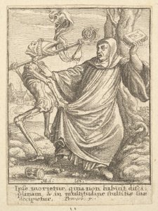 Apát, a Haláltáncból, 1651. alkotó: Wenceslaus Hollar