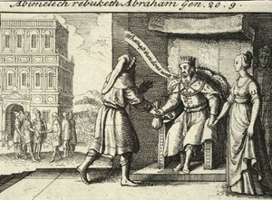 Abimélek megdorgálja Ábrahámot. 2. állapot alkotó: Wenceslaus Hollar