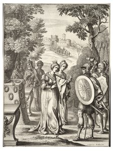 Aeneas találkozik Andromacheval alkotó: Wenceslaus Hollar