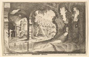 Római amfiteátrum, kb. 1650. alkotó: Wenceslaus Hollar