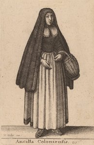 Colonia szobalánya, 1643 alkotó: Wenceslaus Hollar