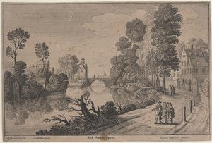 Antwerpen (rézkarc) alkotó: Wenceslaus Hollar