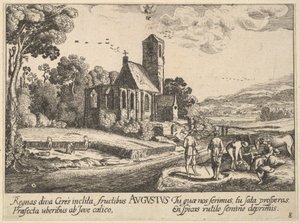 augusztus, 1628-29. alkotó: Wenceslaus Hollar