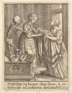Menyasszony, a haláltáncból, 1651. alkotó: Wenceslaus Hollar