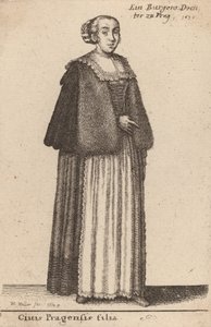 Egy prágai polgár lánya, 1643 alkotó: Wenceslaus Hollar