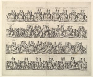 II. Károly koronázási körmenete Londonon keresztül, 1662. alkotó: Wenceslaus Hollar