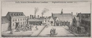 Az Arundel-ház udvara északról alkotó: Wenceslaus Hollar