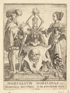 Halálcímer, a Haláltáncból, 1651. alkotó: Wenceslaus Hollar