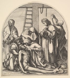 Leszállás a keresztről, Holbein után, 1640.