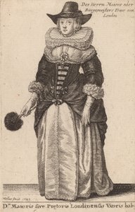 A Lord Mayor vagy London Praetor felesége, 1649 alkotó: Wenceslaus Hollar