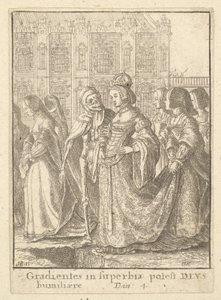 Császárnő, a Haláltáncból, 1651. alkotó: Wenceslaus Hollar