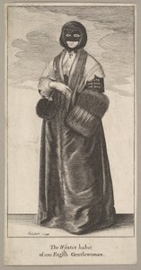 Angol hölgy téli kosztümben Egy angol úri nő téli szokása, 1644. alkotó: Wenceslaus Hollar