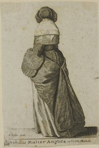 Angol nemesasszony téli ruházatban alkotó: Wenceslaus Hollar