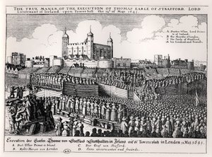 Strafford kivégzése, 1641. május 12. (metszet) (fekete-fehér fotó)