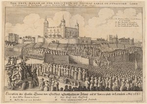Thomas Wentworth kivégzése alkotó: Wenceslaus Hollar