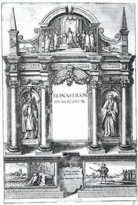 William Dugdale „Monasticon Anglicanum” előképe, 1718-23 alkotó: Wenceslaus Hollar