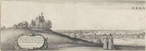Greenwich kilátása (bal oldali tábla) Greenwich (cím az objektumon) alkotó: Wenceslaus Hollar