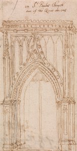 A Szent Pál templomban, az egyik kórusajtóban alkotó: Wenceslaus Hollar