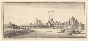 Ingolstadt, a „Német látképek” című sorozatból alkotó: Wenceslaus Hollar