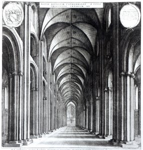 Szent Pál templomhajójának belseje, 1658 alkotó: Wenceslaus Hollar