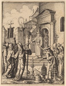 Jézus Pilátus előtt alkotó: Wenceslaus Hollar