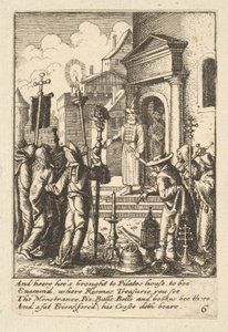 Jézus Pilátus előtt, 1625-77. alkotó: Wenceslaus Hollar