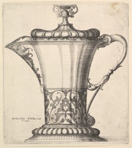 Kancsó széles kifolyóval, 1645. alkotó: Wenceslaus Hollar