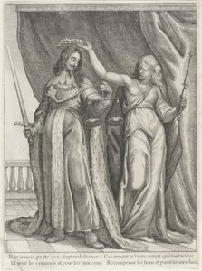 I. Károly angol királyt Justitia dicsérte alkotó: Wenceslaus Hollar