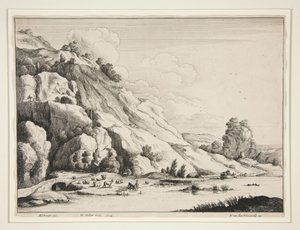 Táj kőhíddal alkotó: Wenceslaus Hollar