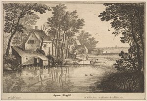 Táj horgászsal, 1650. alkotó: Wenceslaus Hollar