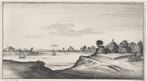 Táj, kilátással Mülheimre Tájak és városképek (sorozat címe) Amoenissimi Aliquot Locorum in Diversis Province Iacetium Prospectus (sorozat címe) alkotó: Wenceslaus Hollar