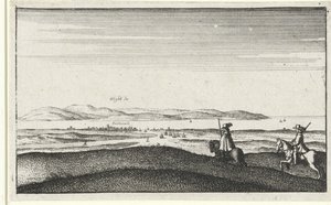 Táj, kilátással a Wight-szigetre alkotó: Wenceslaus Hollar