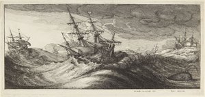 Tengeri kép viharban alkotó: Wenceslaus Hollar