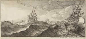 Tengeri táj v viharban alkotó: Wenceslaus Hollar