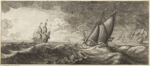 Tengeri tájkép viharban alkotó: Wenceslaus Hollar
