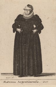 Argentinensis matróna, 1642 alkotó: Wenceslaus Hollar
