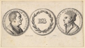 Érmek Sebald Beham és Anna Beham portréival, 1647. alkotó: Wenceslaus Hollar